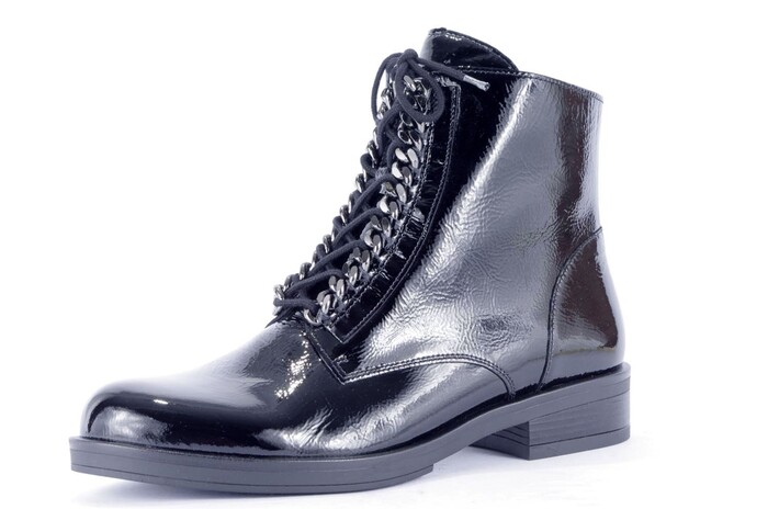 Gabor veterboots zwart online lak